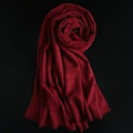 Colorful Unisex Scarf Shawl Winter Warm Cashmere Solid Panties 180*60CM - Dark Red