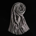 Colorful Unisex Scarf Shawl Winter Warm Cashmere Solid Panties 180*60CM - Grey