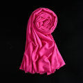 Colorful Unisex Scarf Shawl Winter Warm Cashmere Solid Panties 180*60CM - Rose