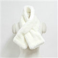 Cute Women Scarf Shawl Winter Warm Worsted Solid Wraps 100*20CM - White