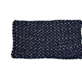 Fluffy Scarf Shawls Striped Women Winter Warm Wool Solid Scarves 200*80CM - Blue
