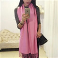 Pashmina Women Scarf Shawl Cashmere Warm Winter Solid Scarves 190*70CM - Pink
