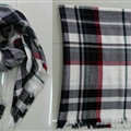 Plaid Scarf Shawls Women Winter Warm Cashmere Solid Wholesale 140*140CM - Black