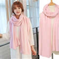 Pretty Unisex Scarf Shawl Winter Warm Cashmere Solid Panties 220*60CM - Pink