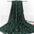 Print Fawn Women Pashmina Shawl Winter Warm Cotton Solid Panties 190*150CM - Blackish Green