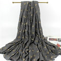Print Fawn Women Pashmina Shawl Winter Warm Cotton Solid Panties 190*150CM - Grey