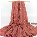 Print Fawn Women Pashmina Shawl Winter Warm Cotton Solid Panties 190*150CM - Red