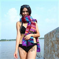 Print Women Scarf Shawls Winter Warm Cashmere Solid Scarves 180*70CM - Purple