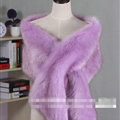 Quality Bridal Fur Scarf Shawls Women Winter Warm Solid Panties 165*30CM - Purple