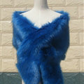 Quality Bridal Fur Scarf Shawls Women Winter Warm Solid Panties 165*30CM - Sapphire
