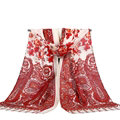 Unique Print Scarf Shawls Women Winter Warm Cotton Panties 180*90CM - Red