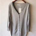 Autumn Winter Cardigans Solid Knitted Cardigan Sweater Slim Female All-Match Size - Grey