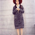 Fashion Sweater Flat Knitted Cardigan Coat Long Thick Warm Solid V-Neck - Black