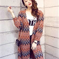 Female Cardigan Sweater Winter Coat Color Loose Thick Tassel Thin - Red