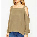 Sweater Girl Winter Hot Explosion Camisole Solid Loose Batwing Sleeve - Brown