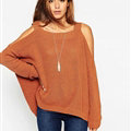 Sweater Girl Winter Hot Explosion Camisole Solid Loose Batwing Sleeve - Coffee
