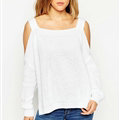 Sweater Girl Winter Hot Explosion Camisole Solid Loose Batwing Sleeve - White