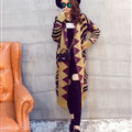 Winter Fashion Sweater Slim Female Cardigan Coat Street Tide Geometric - Orange