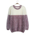 Winter Sweaters Thick Knitted O-Neck Hot Color Mohair Female - Red