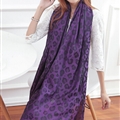 Cheap Leopard Print Scarf Shawls Women Winter Warm Cotton Panties 200*70CM - Purple