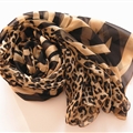 Colorful Zebra Print Scarf Shawls Women Winter Warm Silk Panties 200*135CM - Brown