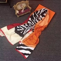 Cute Zebra Print Scarf Shawls Women Winter Warm Silk Panties 180*70CM - Orange