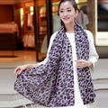 Discount Leopard Print Scarf Shawls Women Winter Warm Wool Panties 190*70CM - Violet