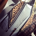 Fashion Fringed Leopard Print Scarf Scarves For Women Winter Warm Wool 146*54CM - Brown