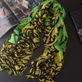 Free Zebra Print Women Scarf Bamboo Fiber Warm Scarves Wraps 180*90CM - Yellow