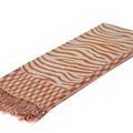 Fringed Zebra Print Women Scarf Bamboo Fiber Warm Scarves Wraps 180*45CM - Orange