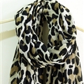 Leopard Print Scarf Scarves For Women Winter Warm Cotton Panties 195*100CM - Beige