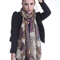 Popular Leopard Print Scarf Shawls Women Winter Warm Wool Panties 180*70CM - Purple