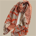 Popular Zebra Print Scarf Shawls Women Winter Warm Wool Panties 200*110CM - Orange