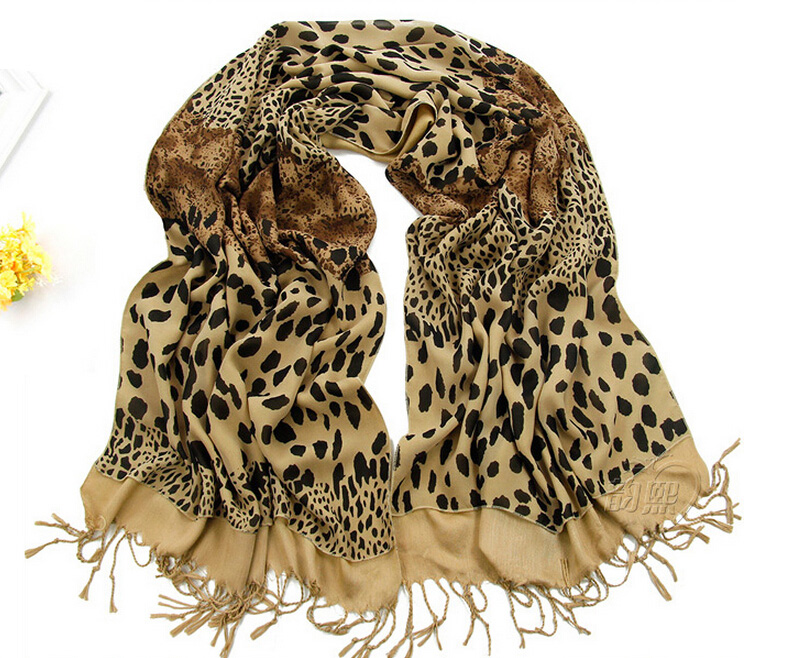 Buy Wholesale Pretty Fringed Leopard Print Scarf Shawls Women Winter ...