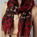 Pretty Leopard Print Scarf Shawls Women Winter Warm Cashmere Panties 180*70CM - Red