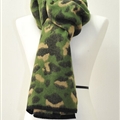 Quality Leopard Print Scarf Shawls Women Winter Warm Wool Panties 221*50CM - Green