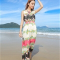 Cute Dresses Summer Girls Affordable Flower Bohemian Coast Chiffon Long - Colorful