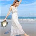 Sweet Dresses Summer Girls Affordable Flower Bohemian Coast Chiffon Long - White