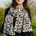Cool Skull Women Scarf Shawls Winter Warm Polyester Scarves 170*70CM - White