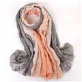 Floral Printed Lace Women Scarf Fiber Cloth Warm Scarves Wraps 180*95CM - Orange