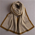 Popular Fringe Scarves Wraps Women Winter Warm Wool Panties 195*30CM - Brown