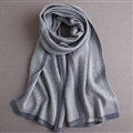 Popular Fringe Scarves Wraps Women Winter Warm Wool Panties 195*30CM - Grey