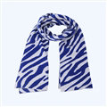 Popular Zebra Print Scarves Wraps Women Winter Warm Wool Panties 218*41CM - Blue