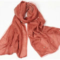 Unique Beaded Scarves Wrap Women Winter Warm Possible Yarn Panties 195*63CM - Orange