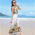 Cute Dresses Summer Girls Affordable Printed Bohemian Coast Chiffon Long - White