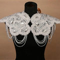 Luxury Bridal Rhinestone Crystal Beads Tassel Queen Wedding Shoulder Chain Accessories