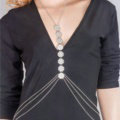 Bohemia Bikini Beach Alloy Sequins Waist Body Chains Dress Decro Necklace Jewelry - Sliver
