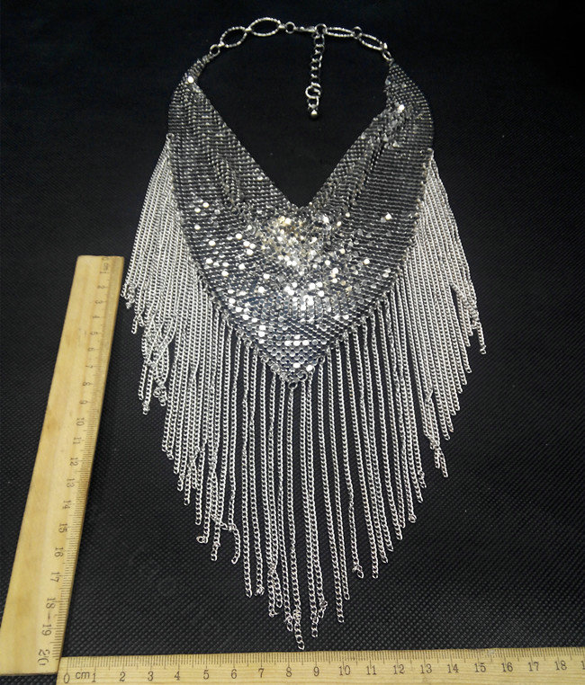 Buy Wholesale Fashion Triangle Tassel Collar Necklace Scarf Showgirl ...