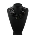 Fashion Women Flowers Choker Necklace Sweater Chain Dress Decro Jewelry - Black