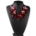 Fashion Women Flowers Choker Necklace Sweater Chain Dress Decro Jewelry - Red